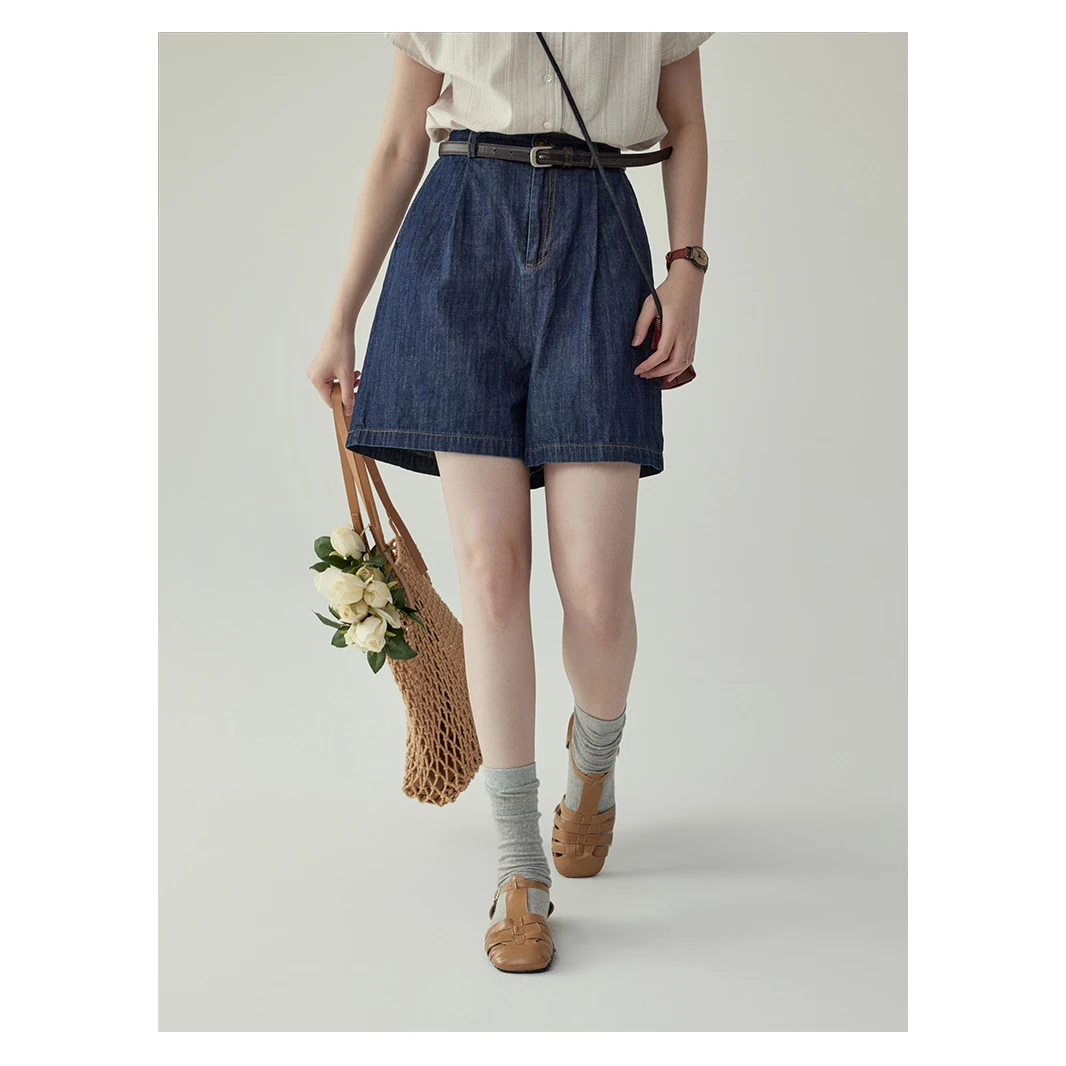 【短裤系列】舒适感 复古丹宁 水洗牛仔短裤 时尚休闲百搭纯棉