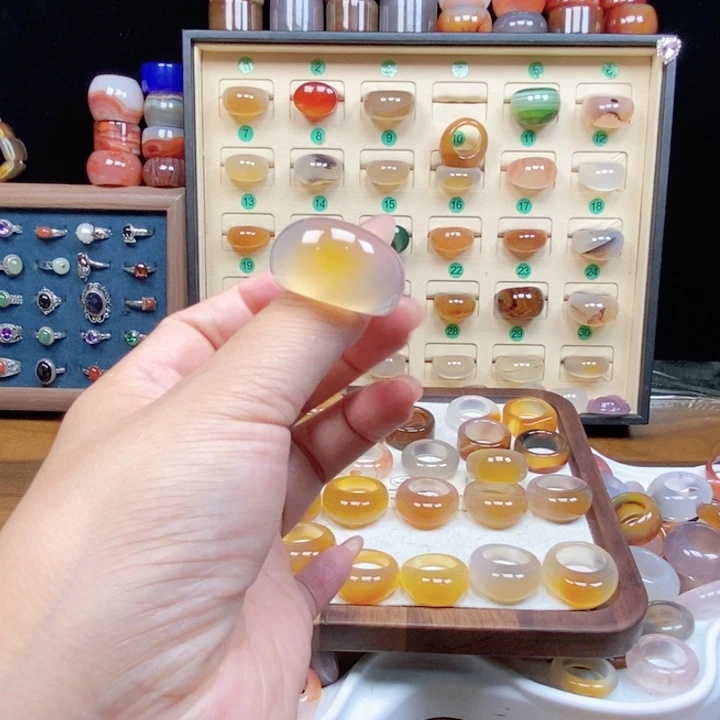 合金戒指玛瑙/玉髓U*.