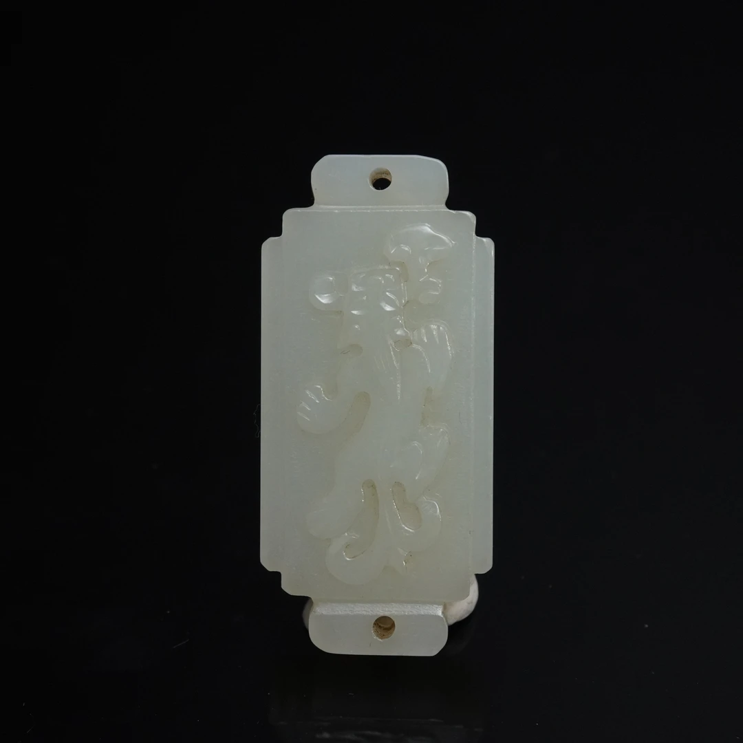 清代和田玉螭龙纹佩069603*古玉*传承