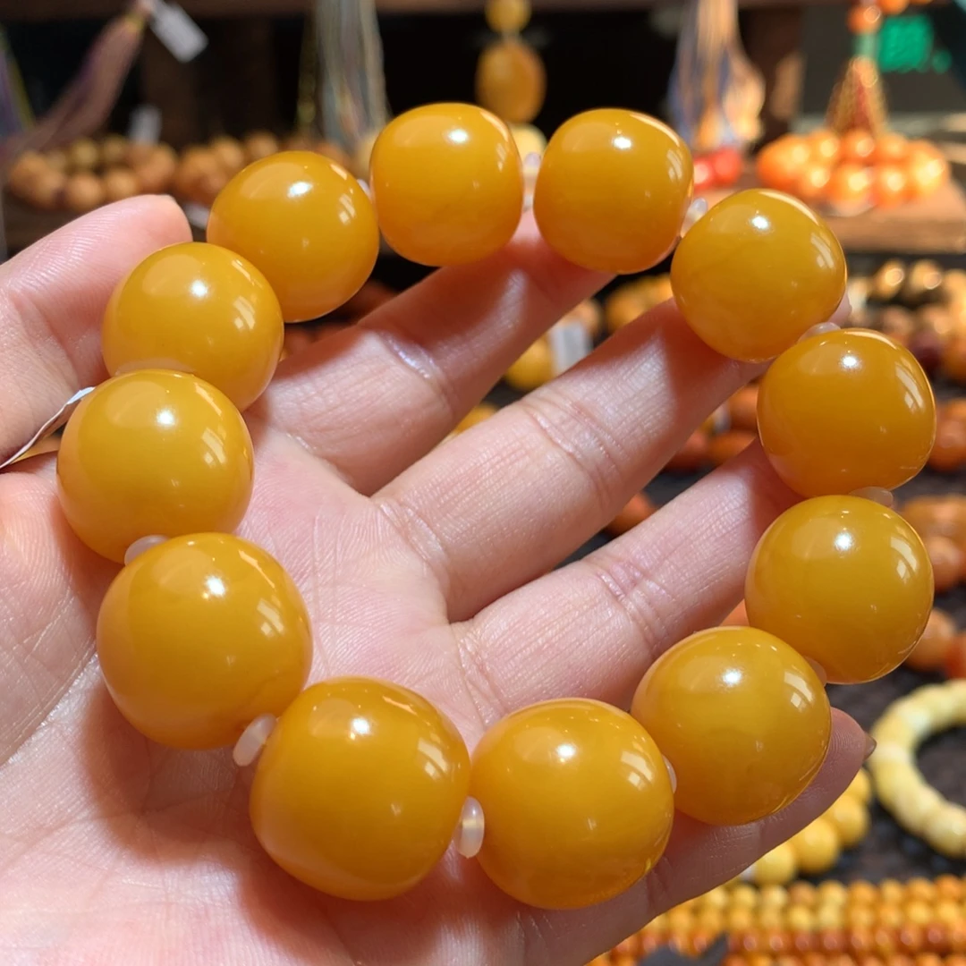 蜜蜡未镶嵌手串蜜蜡手串