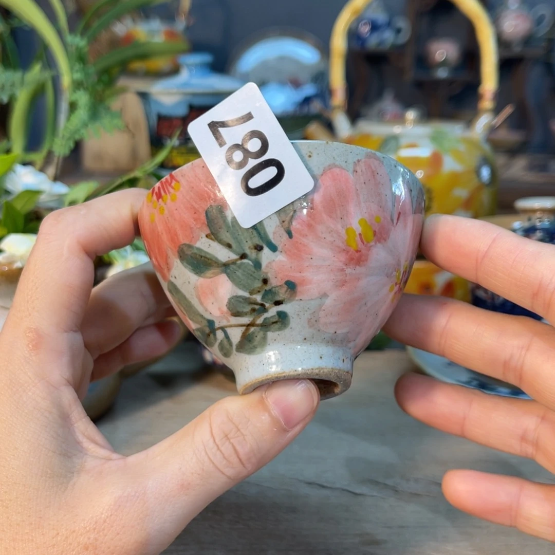 杯?****葵素浅陶瓷手工手绘