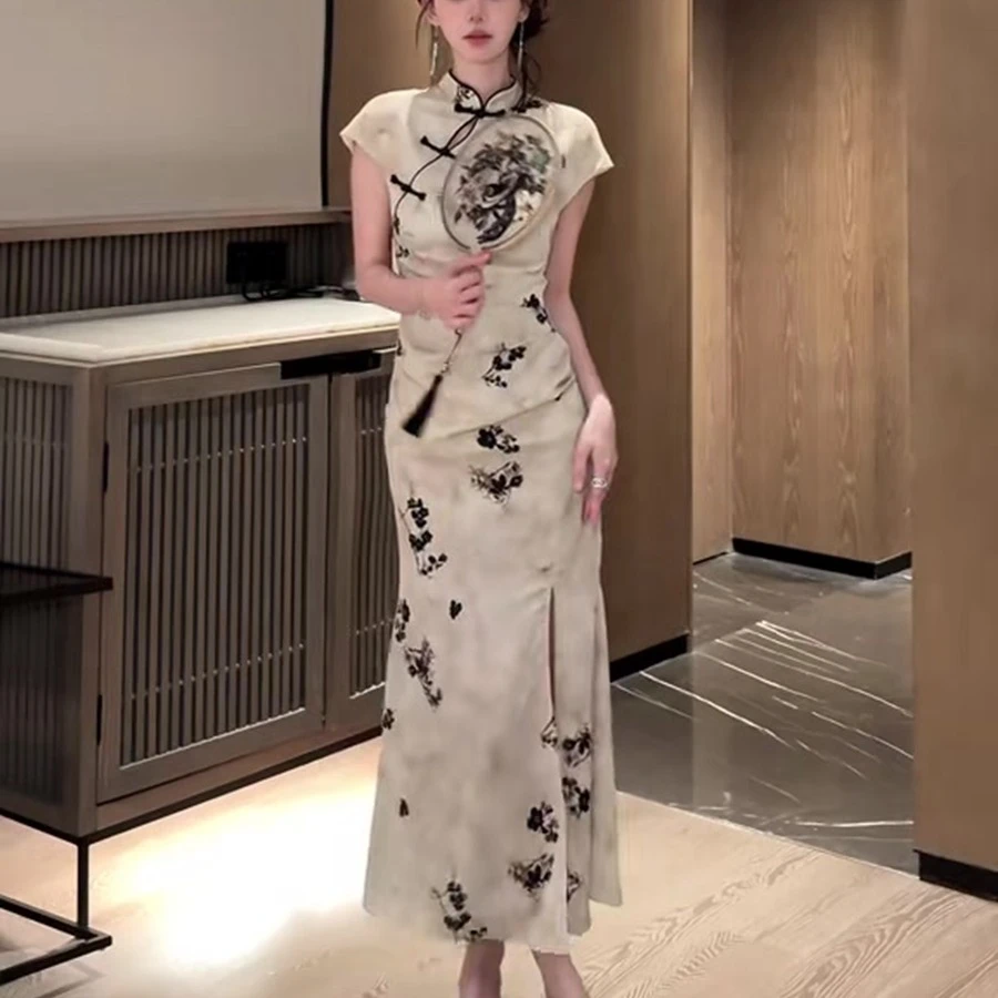 83贰国风新款日常减龄款改良新中式气质高端气质旗袍连衣裙夏季