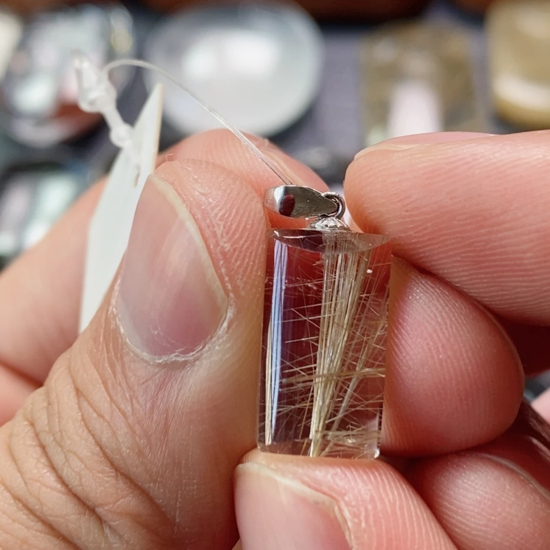 水晶银S925镶嵌吊坠(不含链)