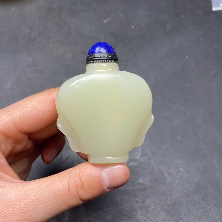 白玉菩提把件摆件