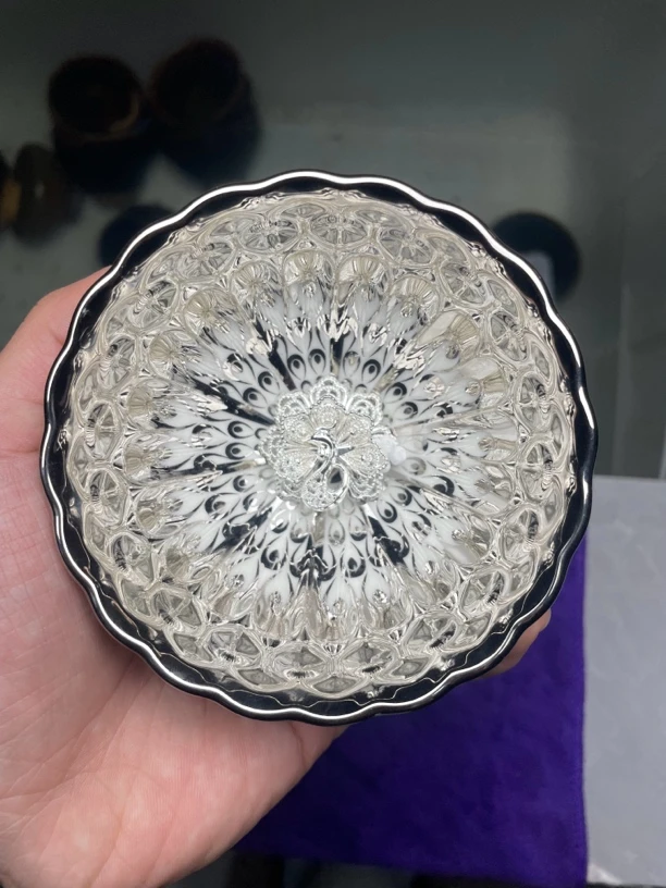 （三绝）冰清玉洁银凤凰茶杯主人杯陶瓷传统手工制作.匠心传承