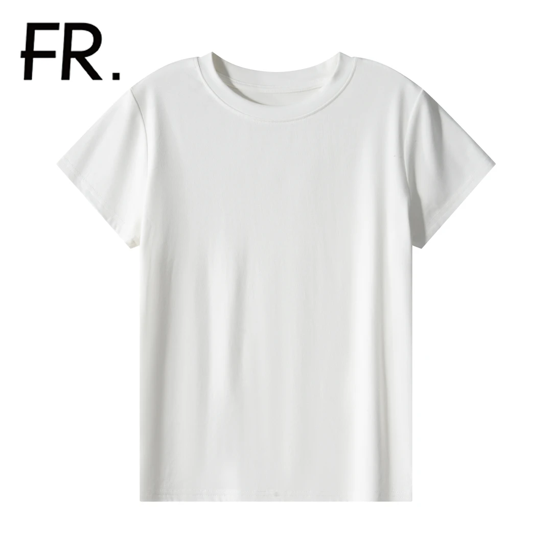 凡人优品女士夏季纯色圆领休闲T恤T226XS【无FR吊牌