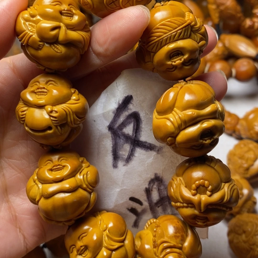 ᨶ***࿐手串/手链橄榄核上色弥勒精品