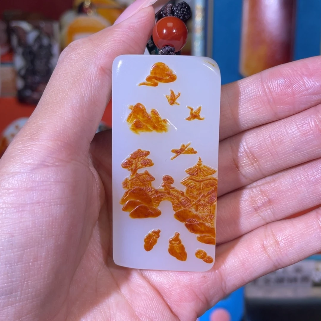 西***郎和田玉未镶嵌挂件