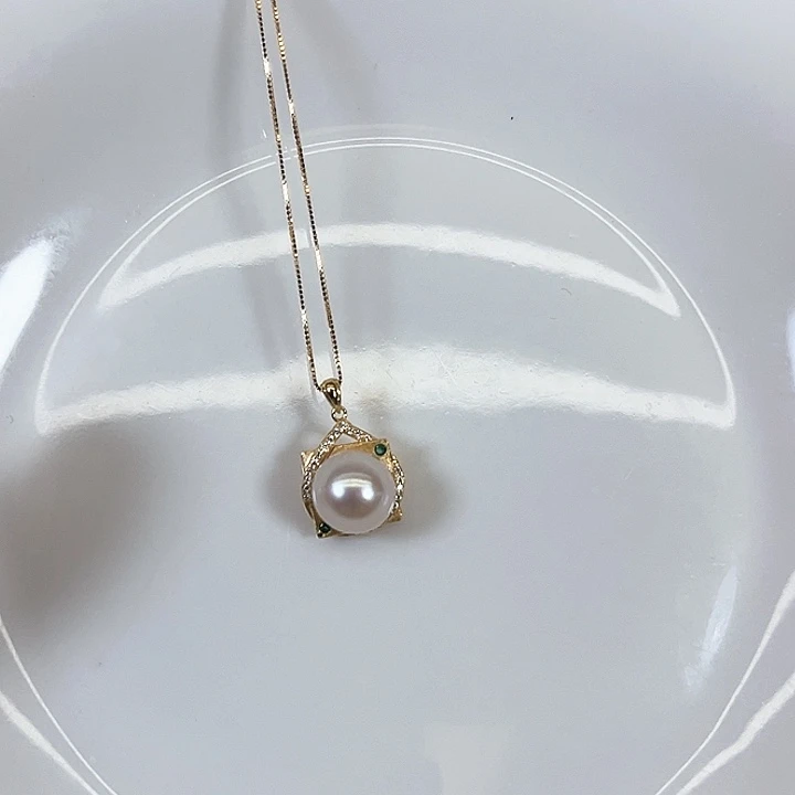 淡水珍珠银S925镶嵌颈饰