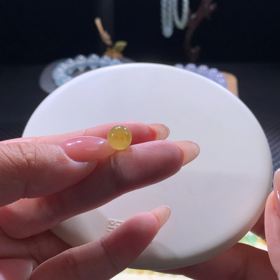 未镶嵌手串翡翠卡8橘黄