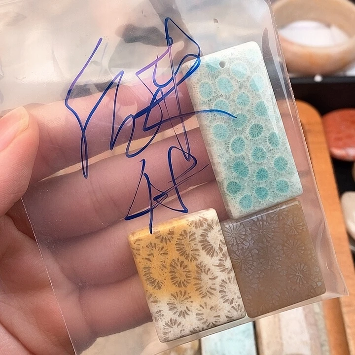 硅化玉颈饰未镶嵌后*