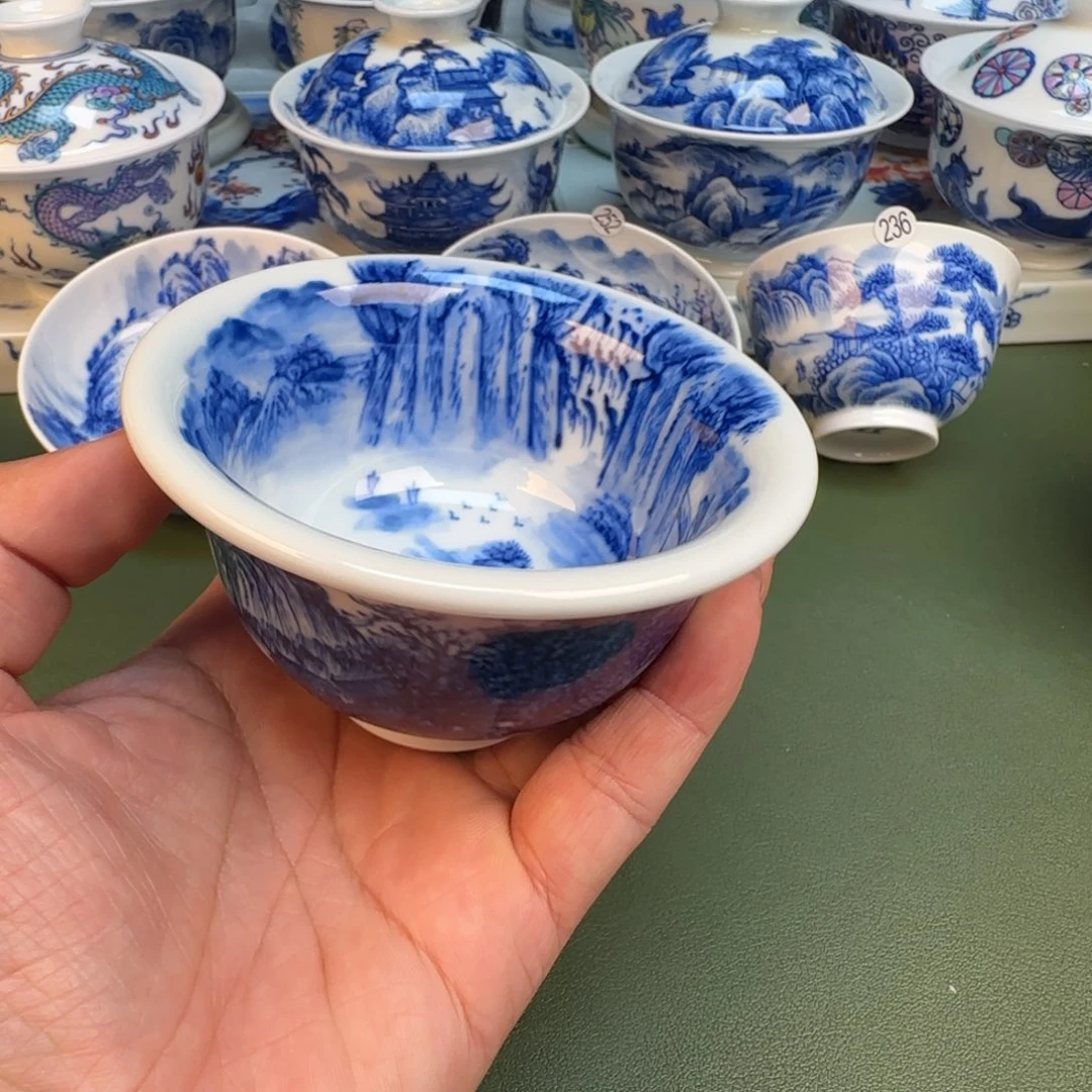 纯手工纯手绘茶具石头265