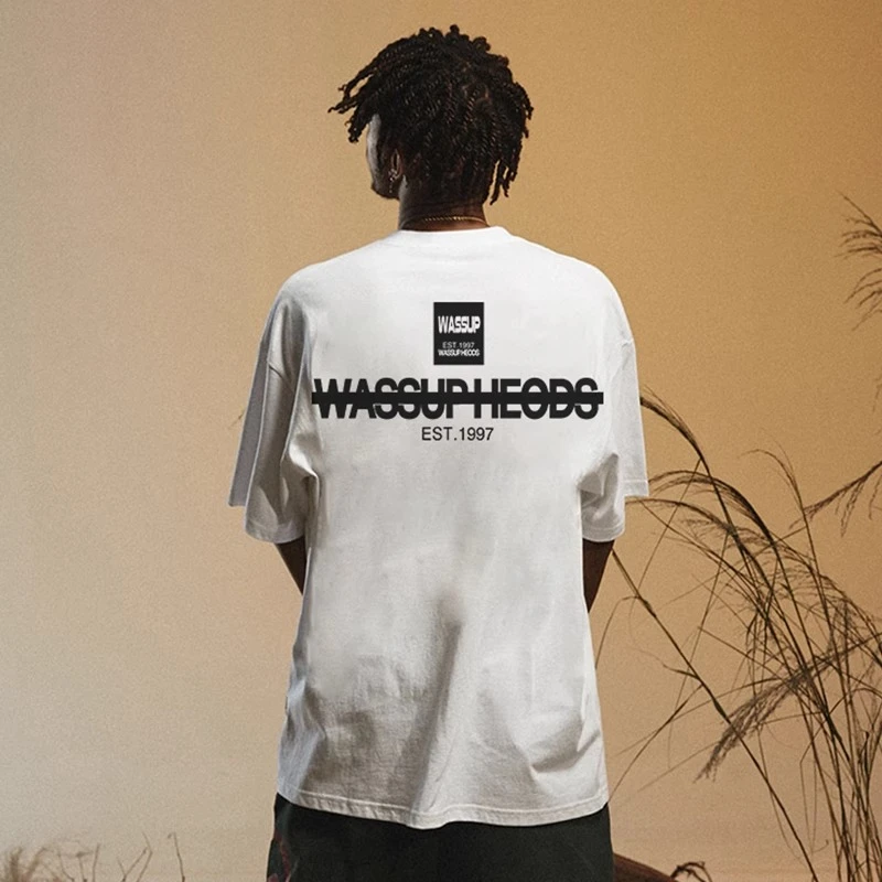 WASSUP美式重磅T恤短袖男夏季2025年新款潮牌宽松休闲圆领上衣服