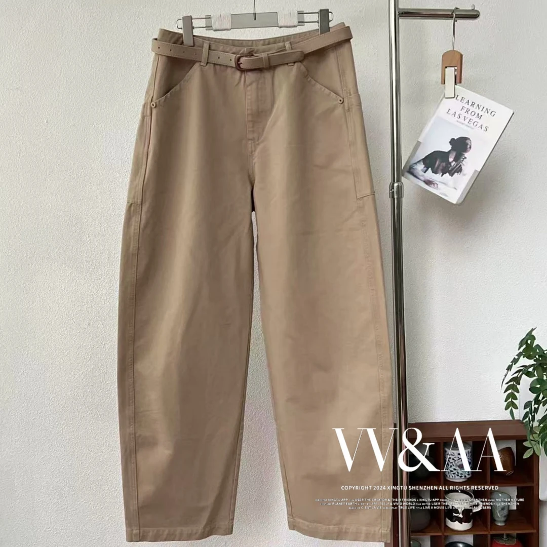 VV&AA 极简老钱风腰带弯刀休闲裤 ZP5083