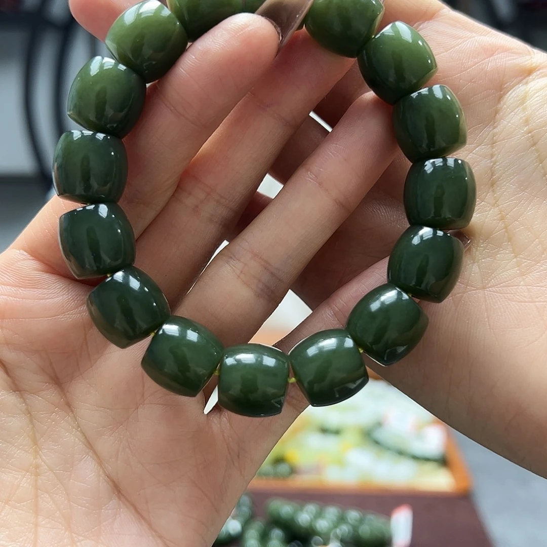 和田玉未镶嵌手链14若羌青黄口