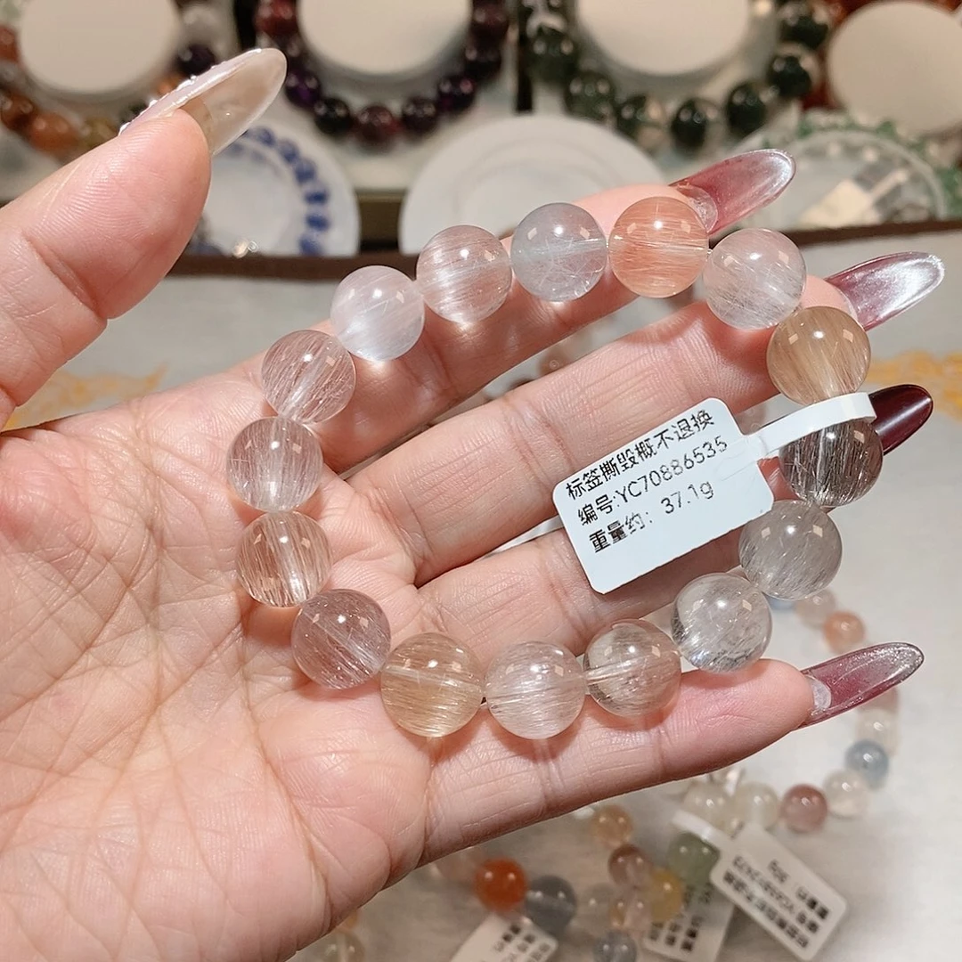 水晶手链未镶嵌?*摆拉丝兔毛