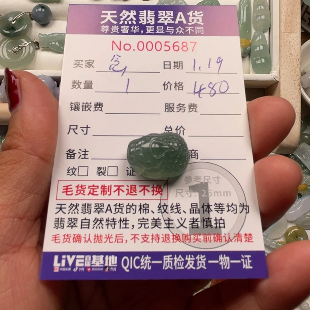 翡翠颈饰未镶嵌念*鱼