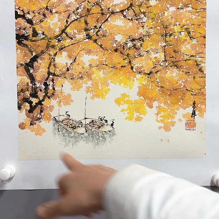 国画亲笔手绘放心去藏
