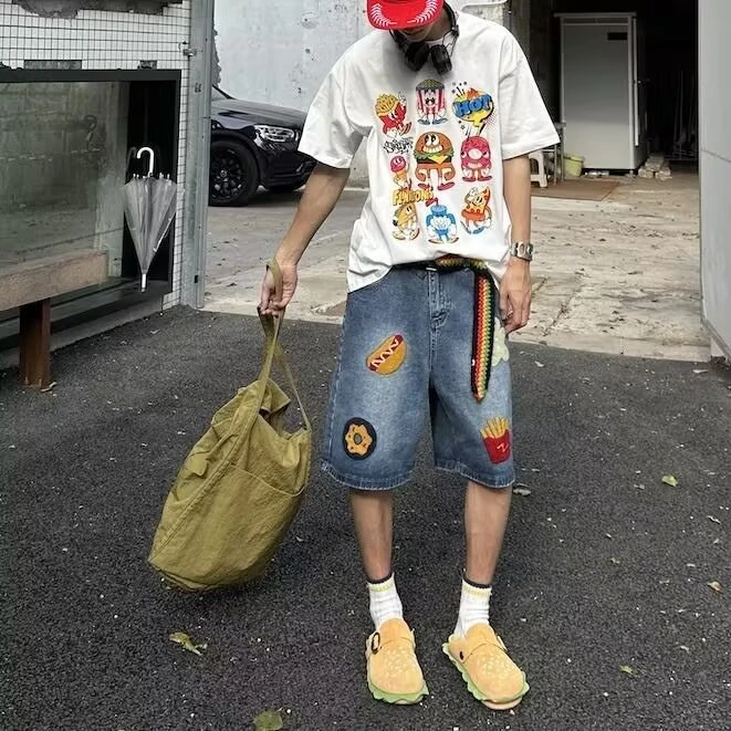 多巴胺时尚都市潮流牛仔男女同款牛仔裤