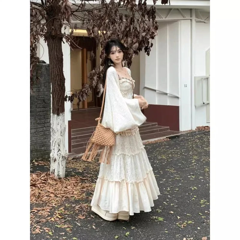 【小雪专属】2025春季新款波西米亚异域名族风重工开衫显瘦半身裙