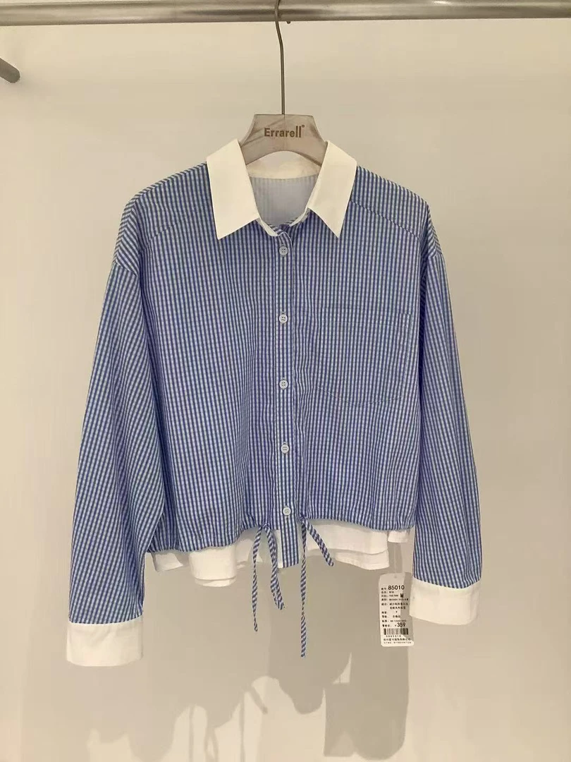5010优雅百搭条纹衬衫上衣gp