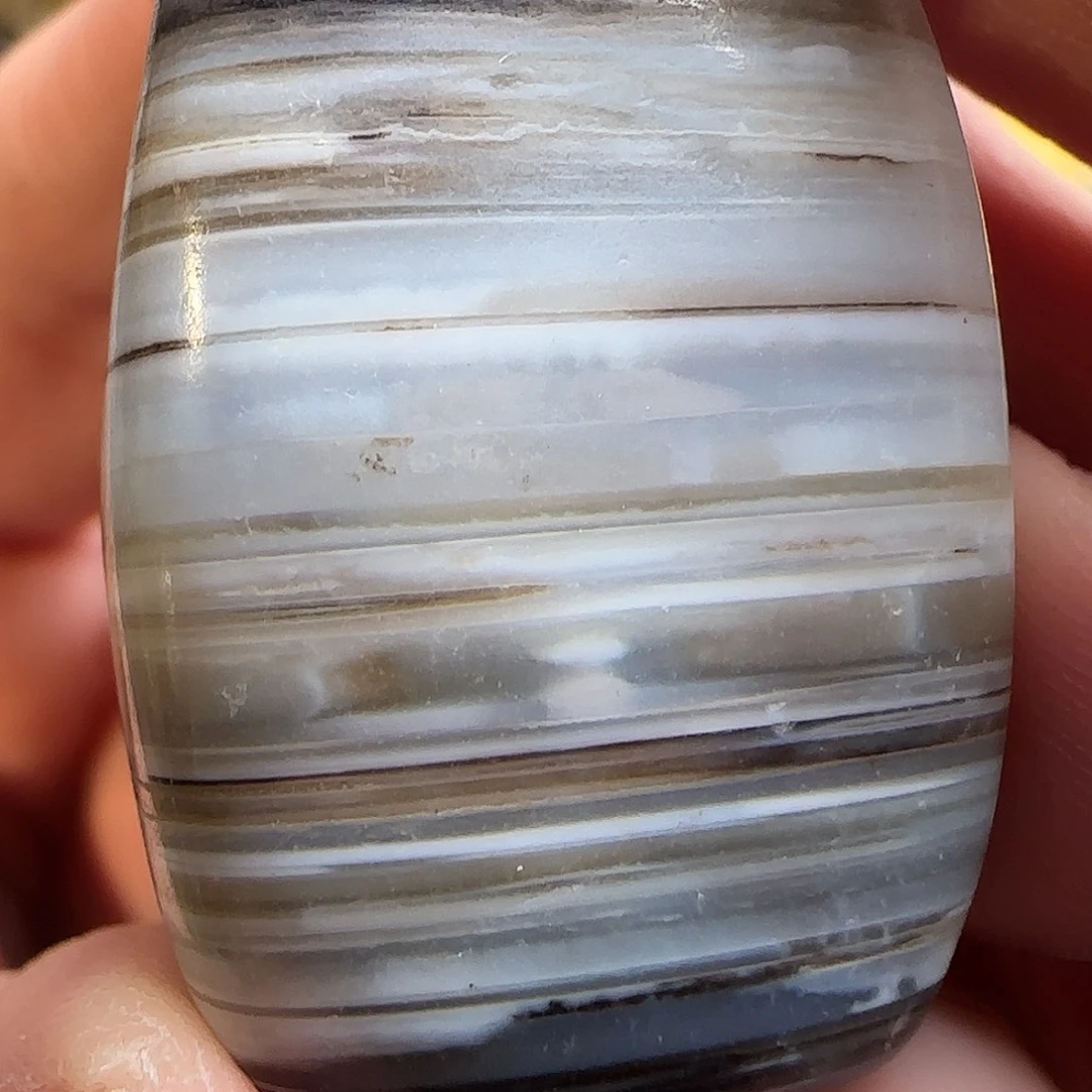 玛瑙/玉髓合金颈饰高33直径22雪山缠丝玛瑙