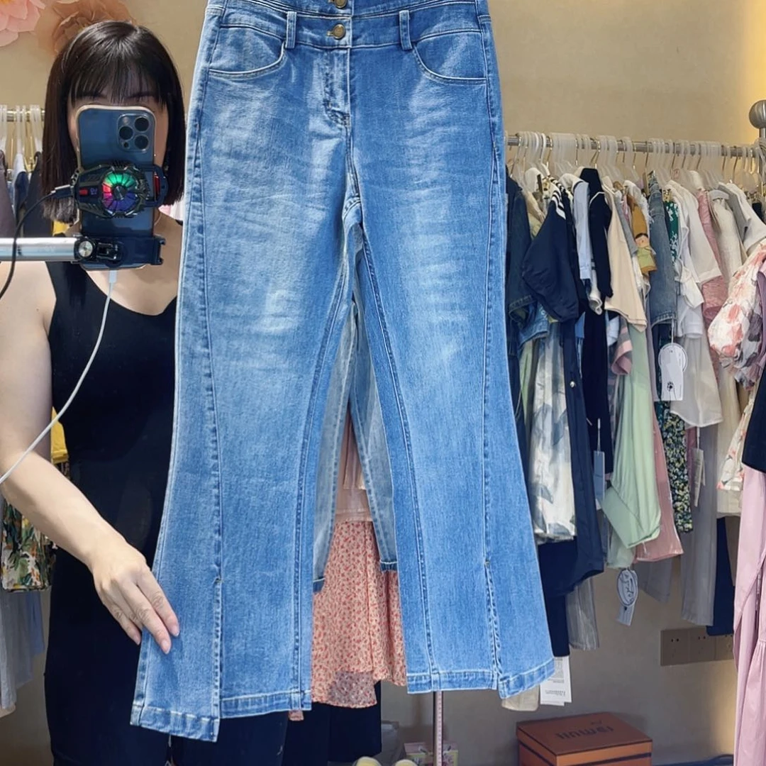 高腰微喇70腰围可穿