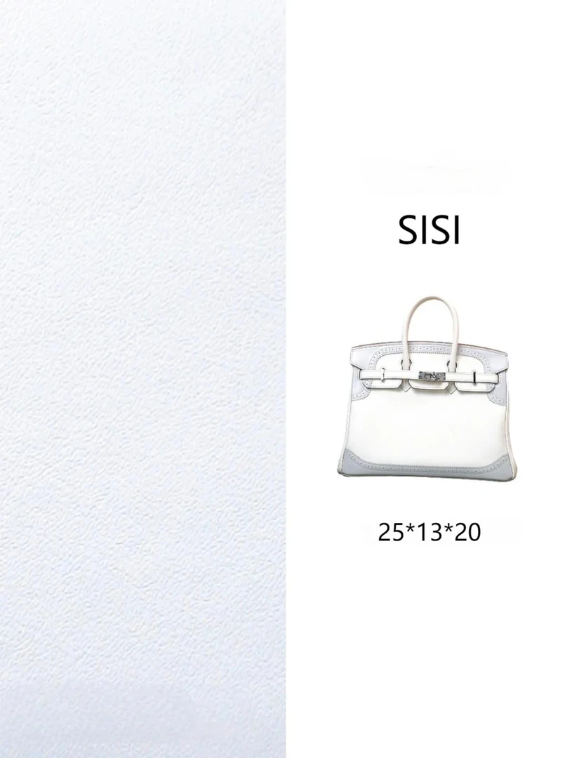 【尺寸：25*13*20】SISI原创真皮女包 1395蕾丝边-奶昔白拼色银扣