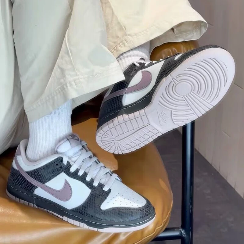 耐克NIKE男鞋DUNK LOW运动鞋蛇年限定休闲鞋板鞋白粉棕HV6932-299