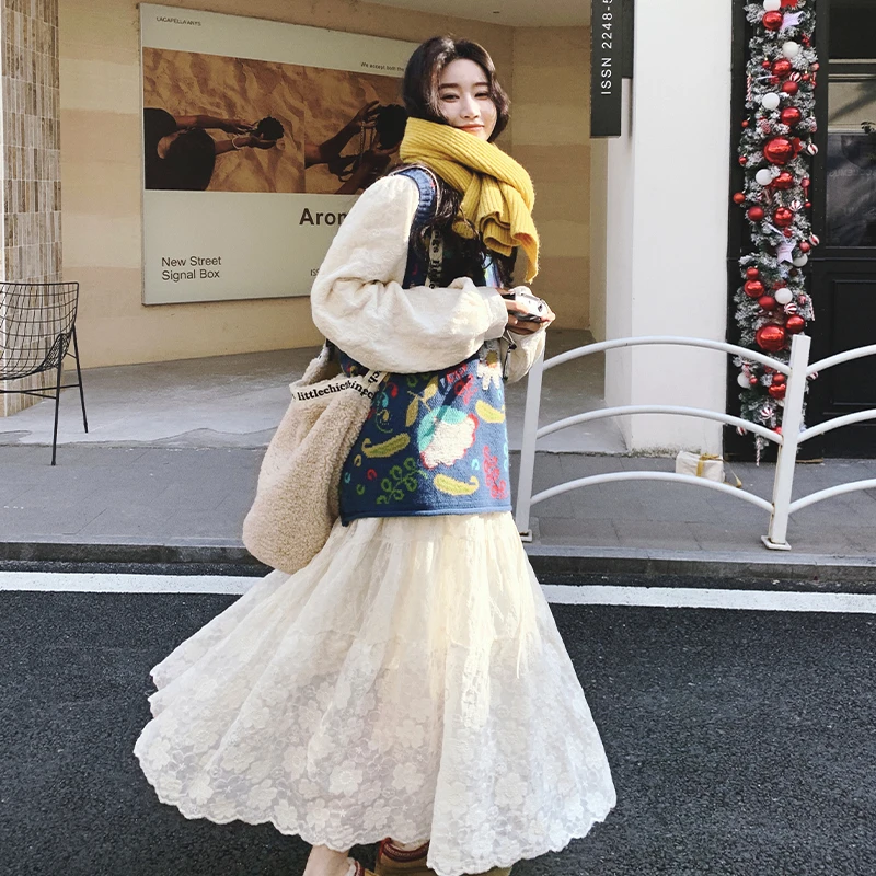 法式超好看连衣裙女春季2025新款文艺复古慵懒风针织马甲裙子套装