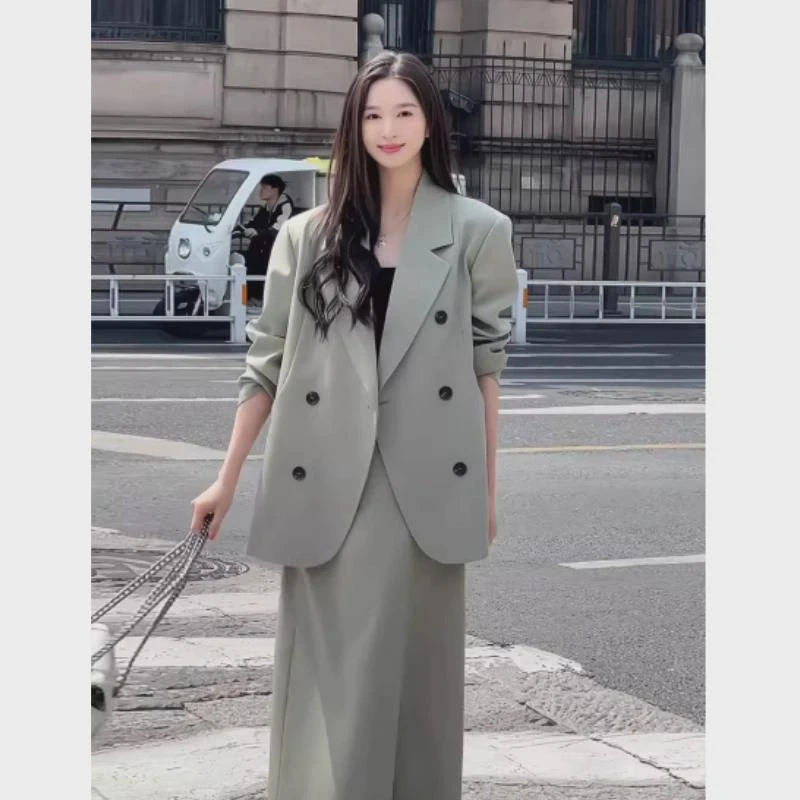减龄搭配一整套上班通勤早秋穿搭西装套装2025又a又飒氛