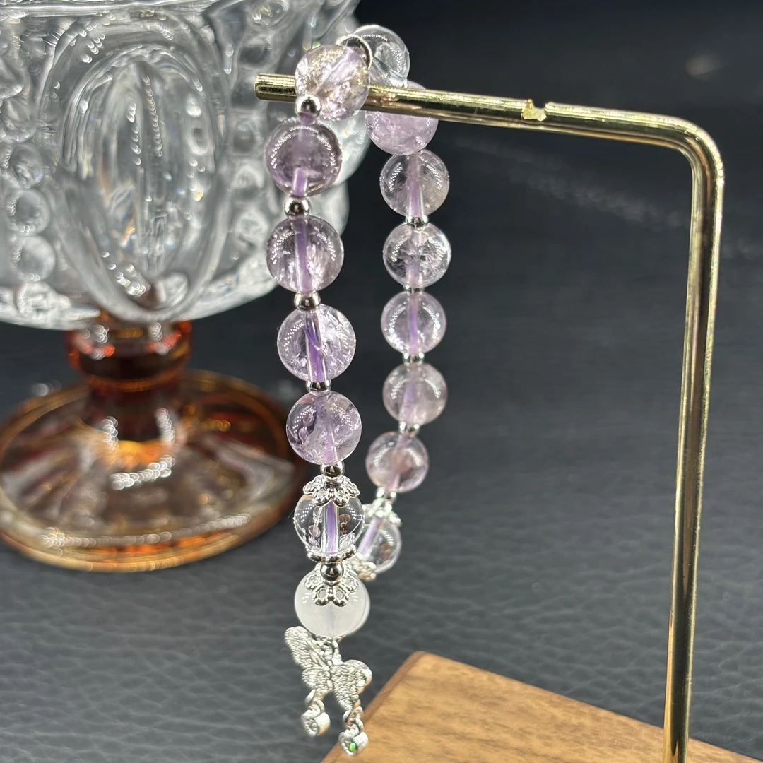 【福利款】天然紫水晶紫阿赛蝴蝶夏日清透