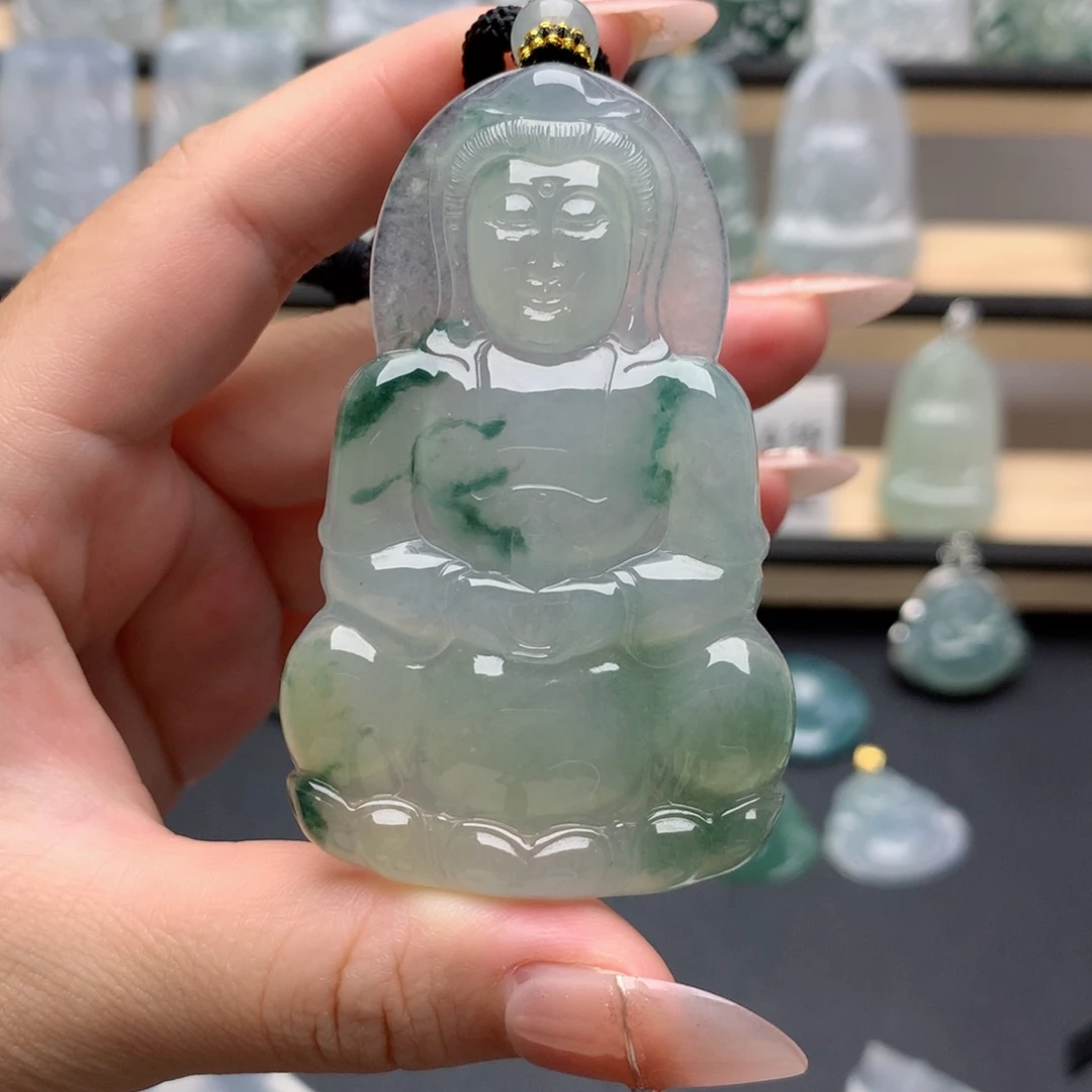 颈饰未镶嵌翡翠浅*色观音