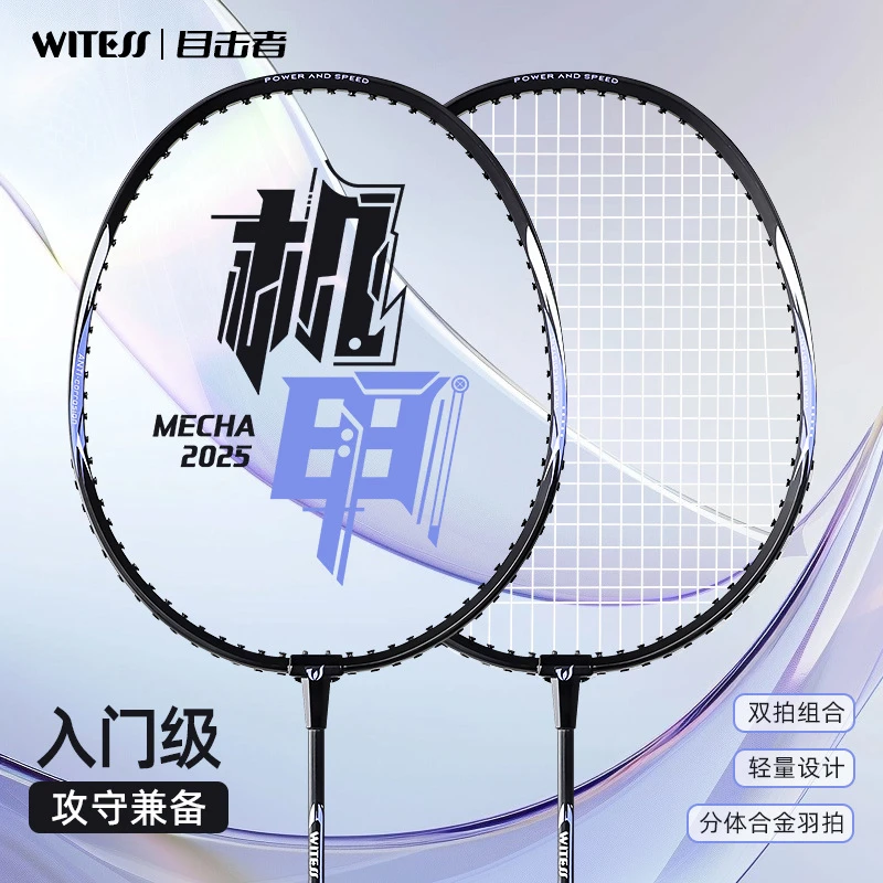 羽毛球拍铝合金双拍套装专业训练超轻碳素纤维耐打新手击破极速