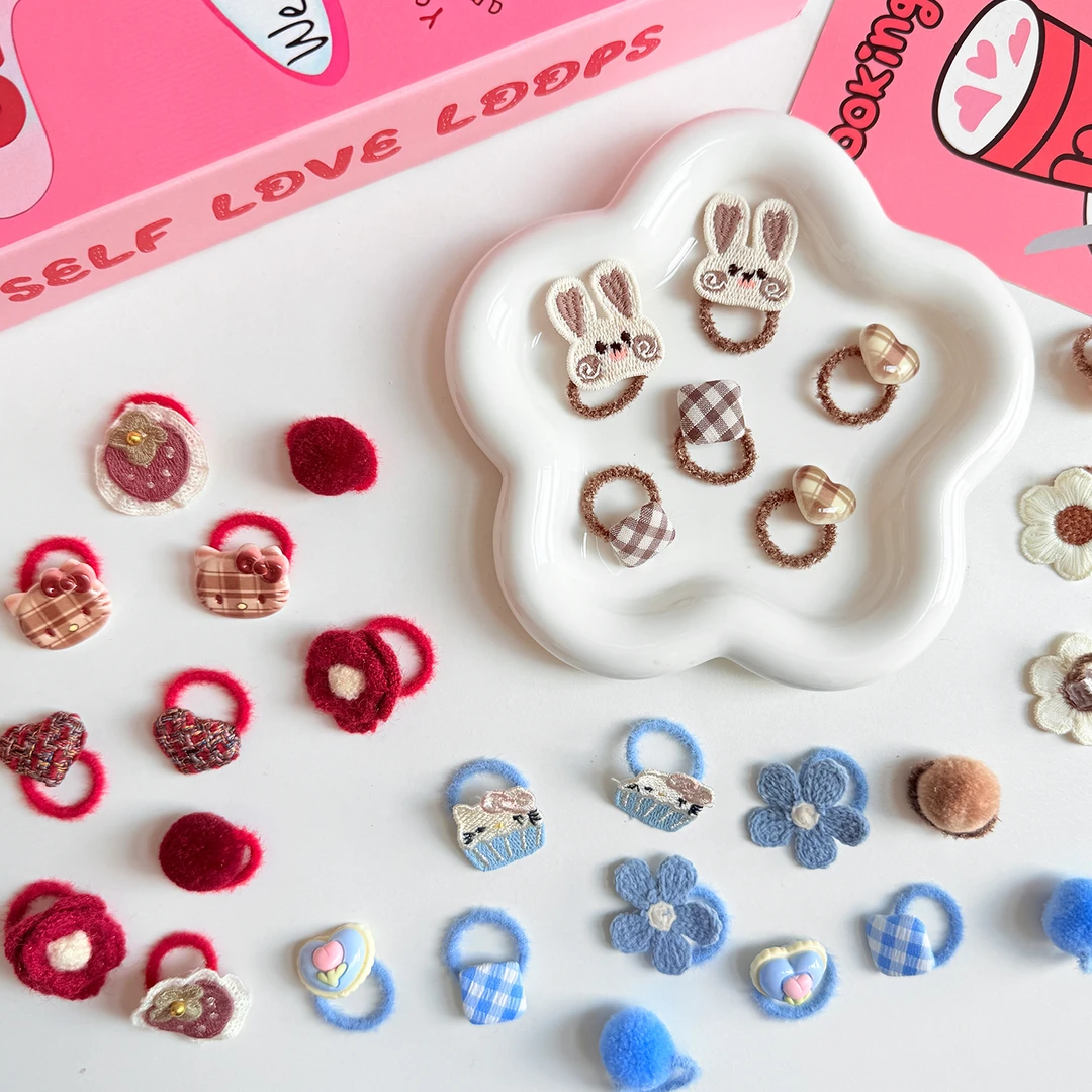 婴儿扎小啾啾发绳宝宝甜美可爱拇指发圈儿童头饰女童小号扎头皮筋