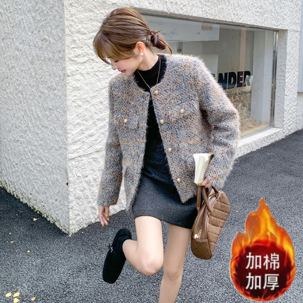 【现货+运费险】高级感重工编织韩版温柔小香风轻奢气质上衣YY237