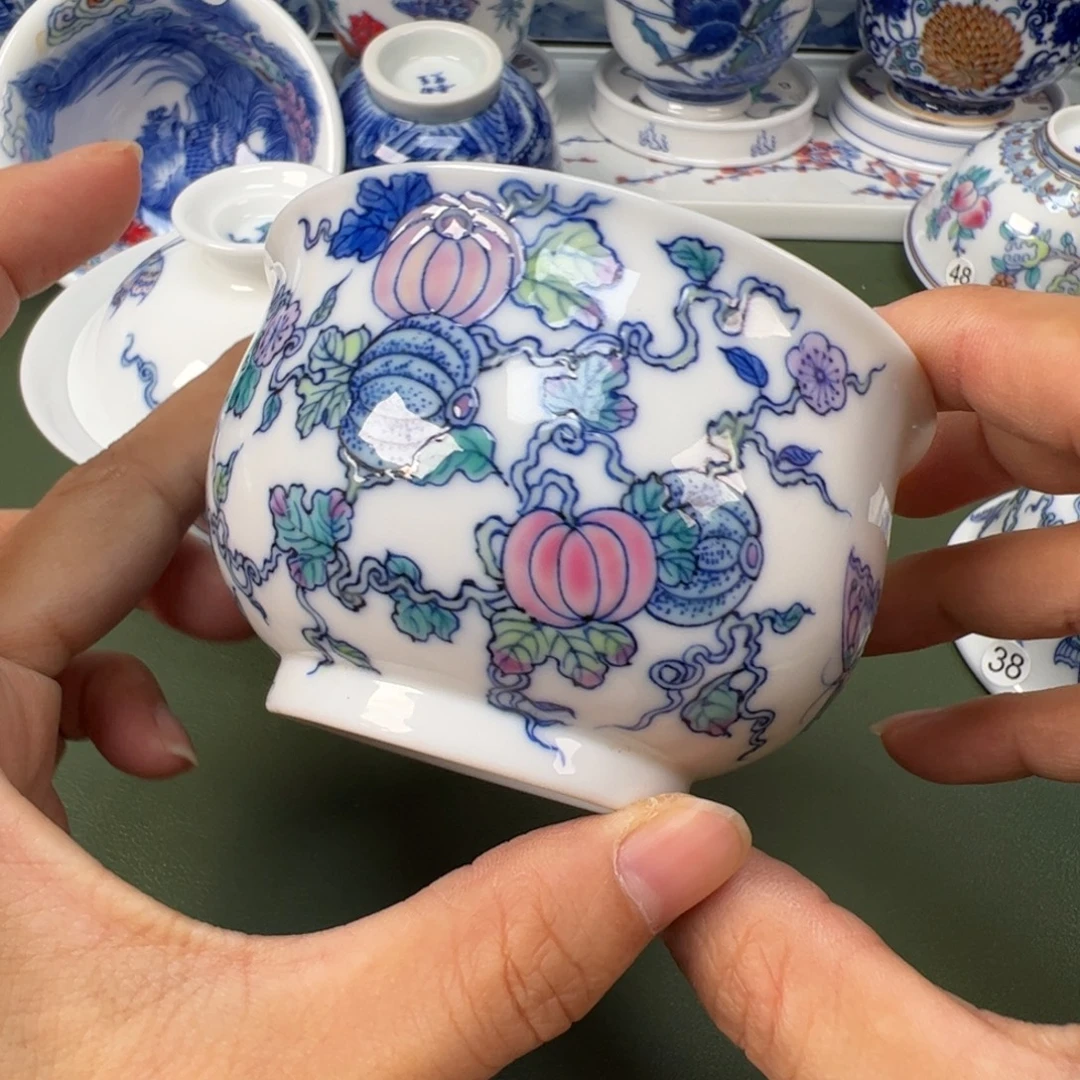 陶瓷景德镇纯手工纯手绘茶具木木87
