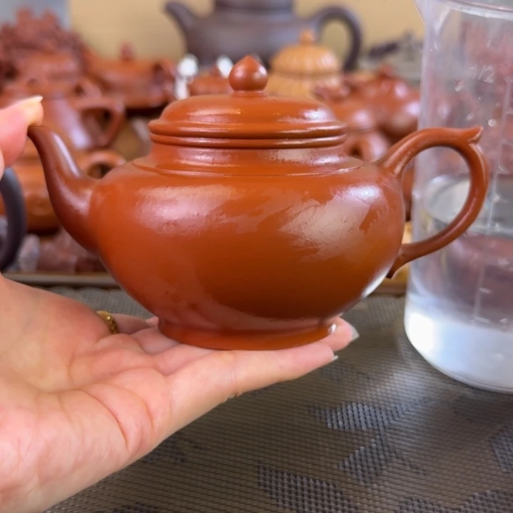 茶壶紫砂朱泥全手笑樱250毫升