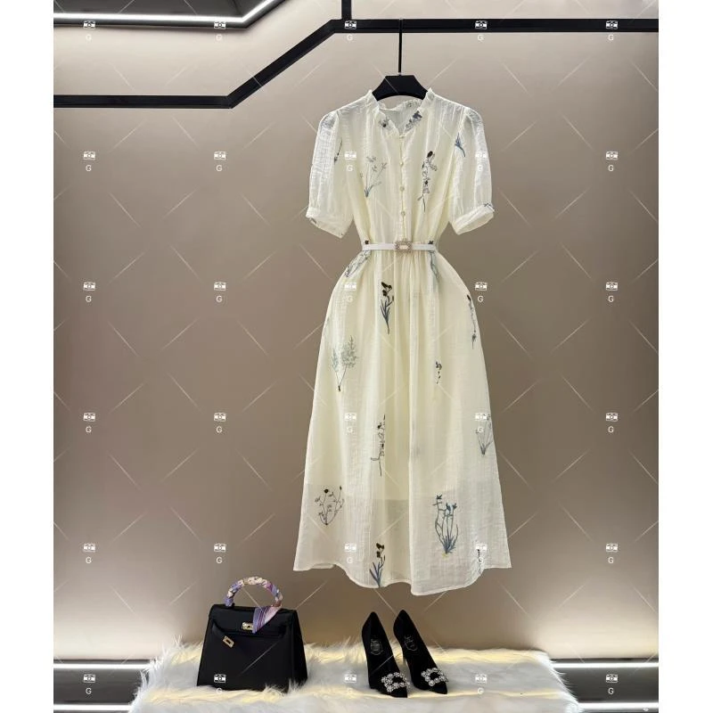 【玲】春夏优雅百搭时尚显瘦气质连衣裙 GS-57120