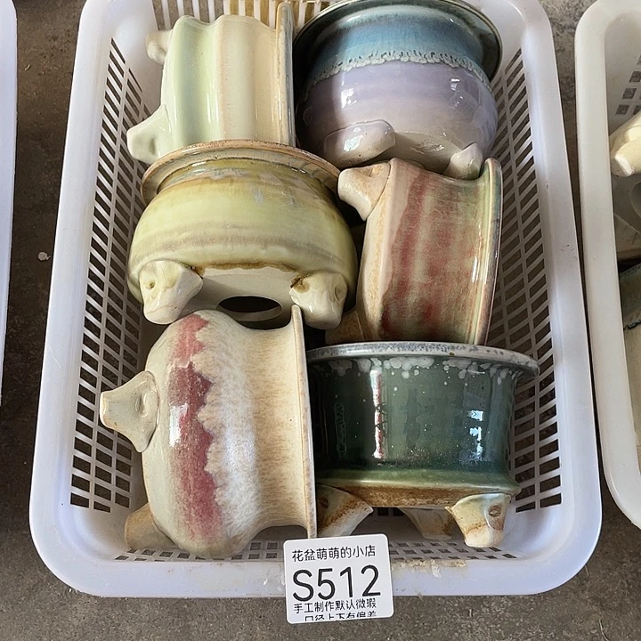 紫砂花盆512微瑕品口径7到8左右