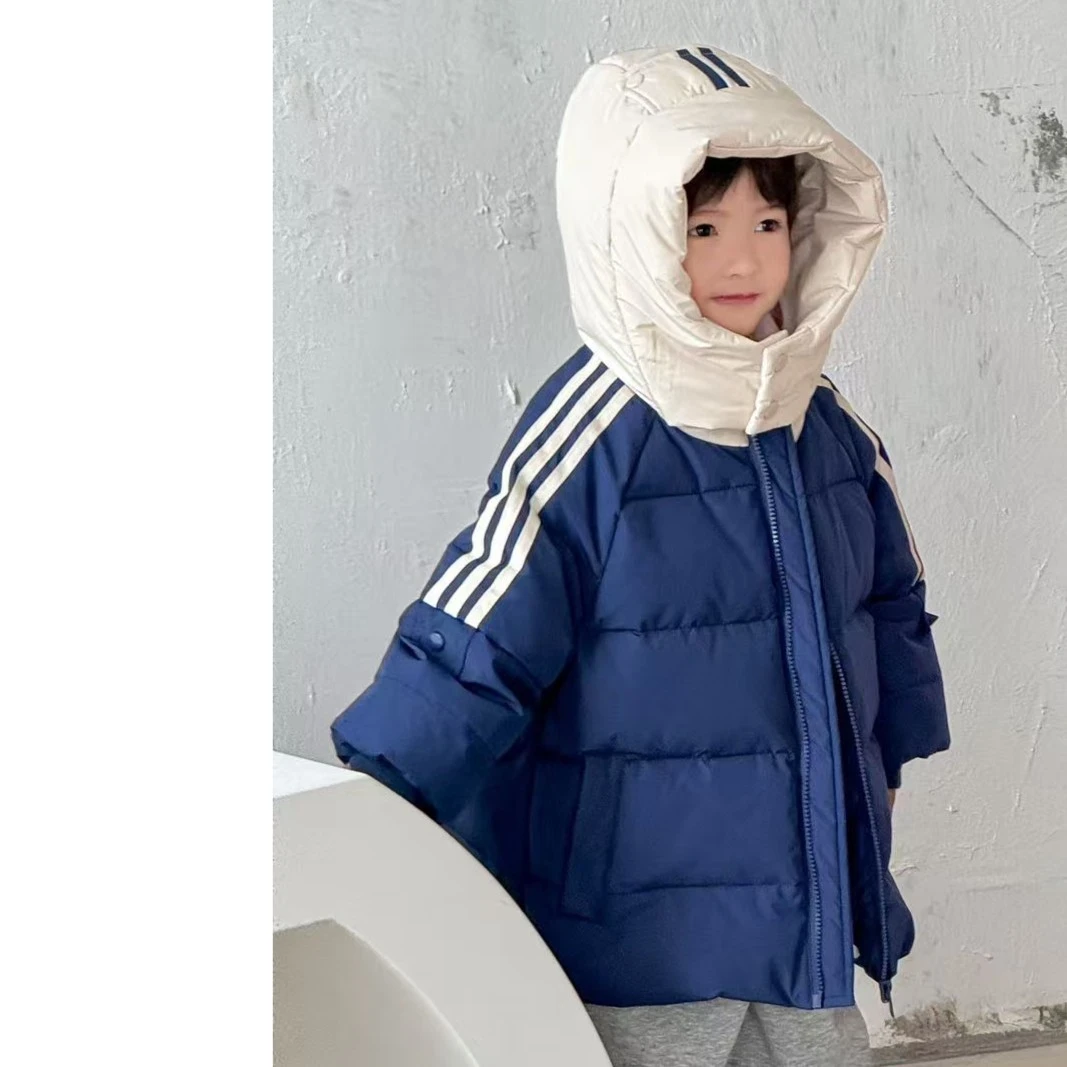 A242男童羽绒服2024新款儿童加厚外套宝宝冬装洋气反季童装