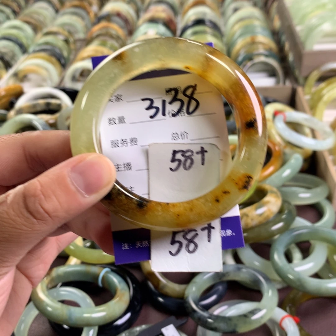 蛇纹石玉未镶嵌手镯3138