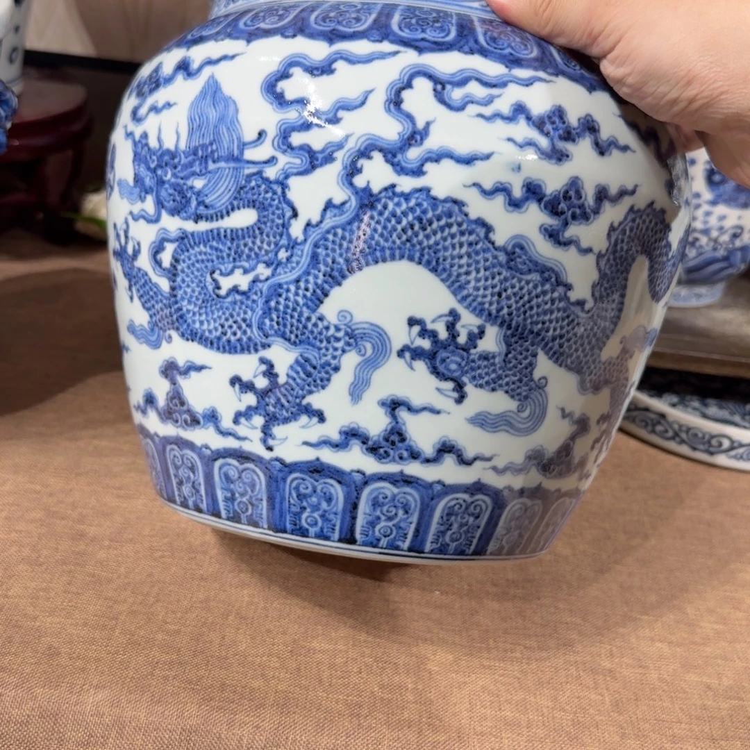 瓷摆件宇泽堂双龙大缸