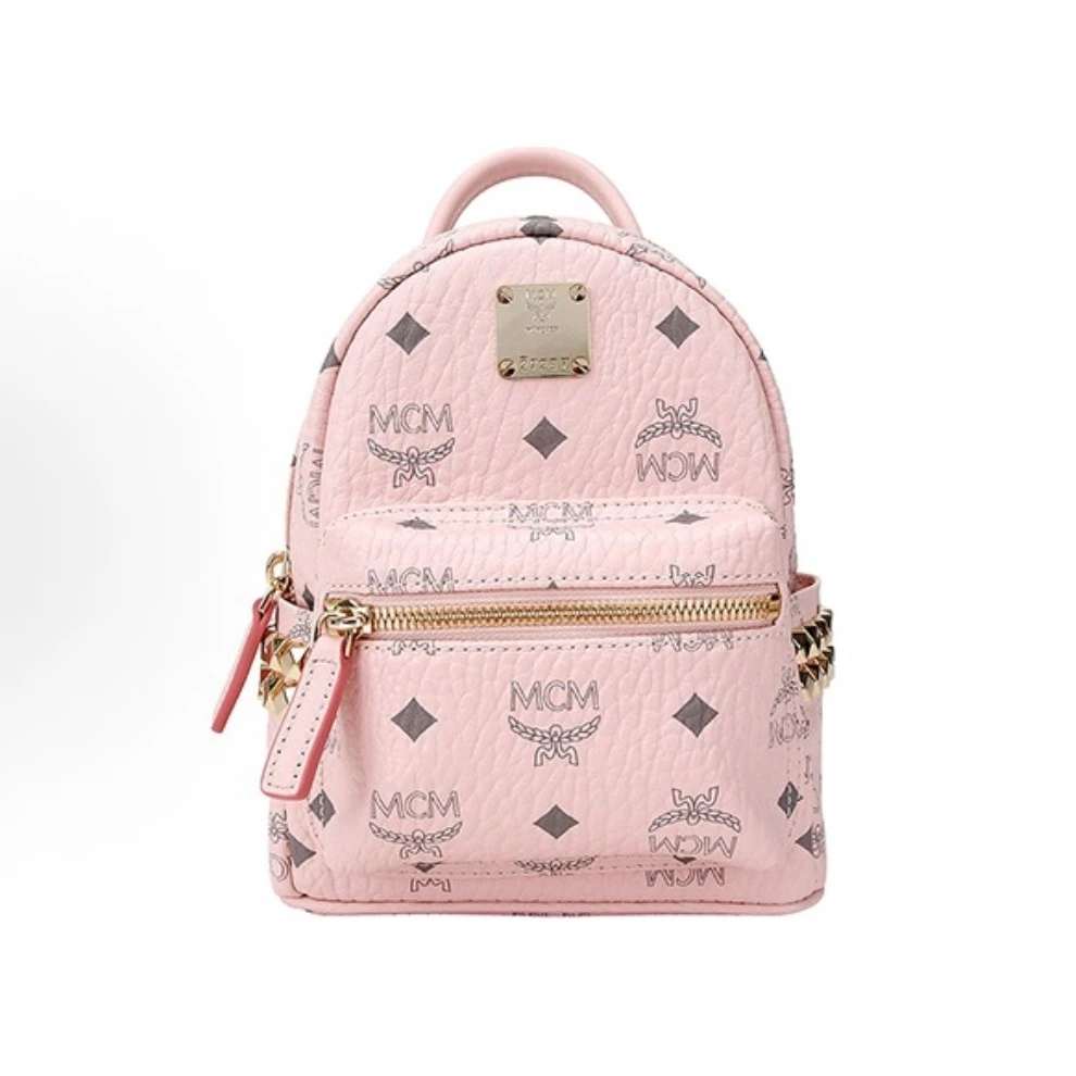 全新未使用 MCM MCM/ 粉色超mini双肩包