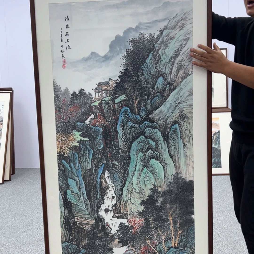 国画国画作品带框170*80