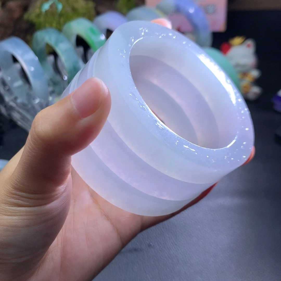 定制翡翠手镯55-59正圈未镶嵌