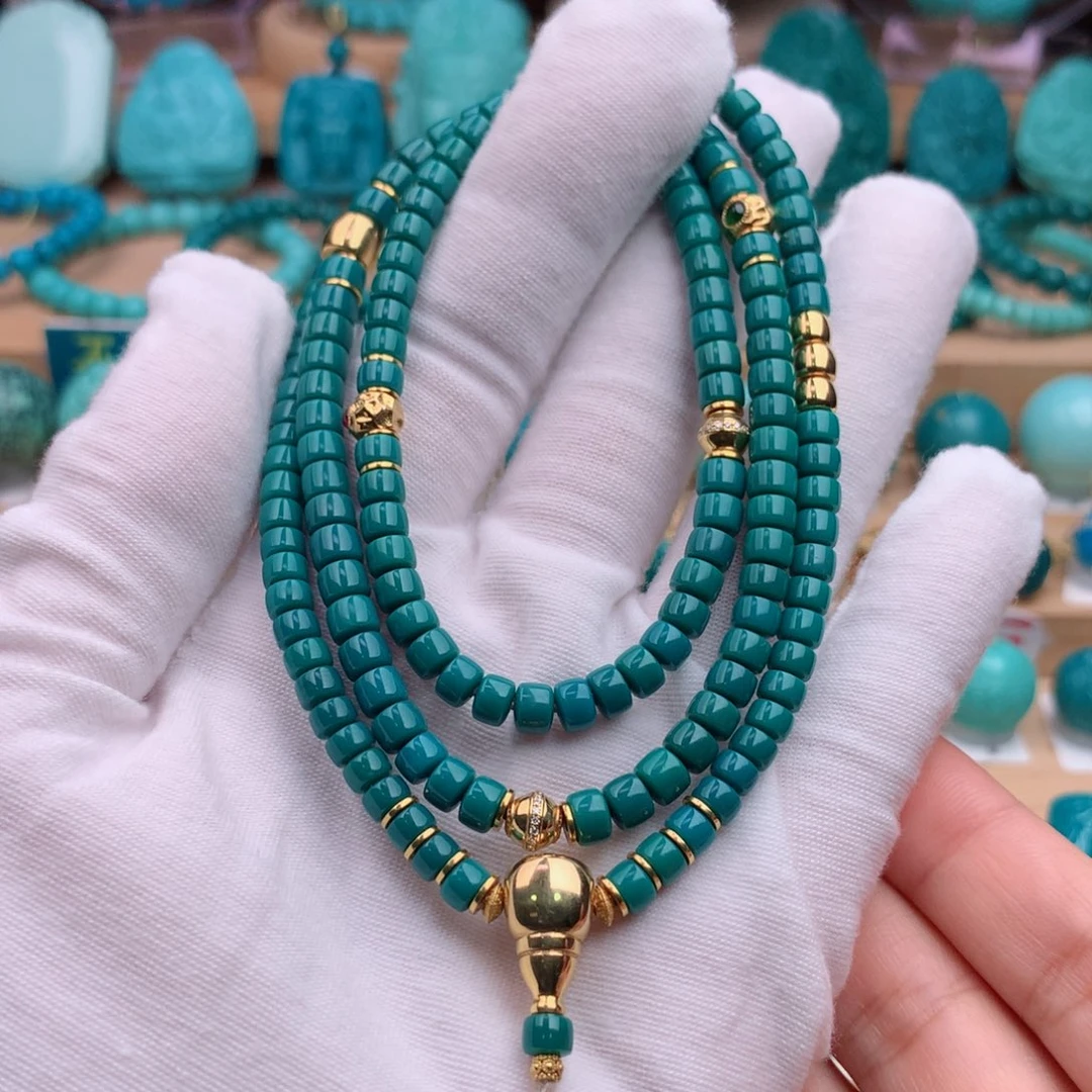 18K金镶嵌绿松石珠宝奇石