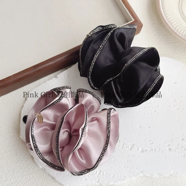 Pink Girl  X968法式气质百搭香蕉夹优雅纯色竖夹时尚头饰发饰