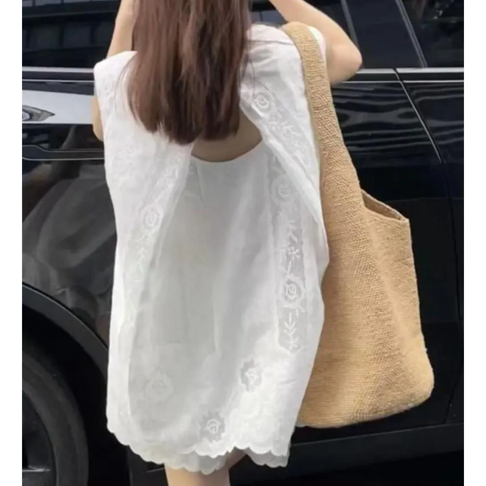 网红洋气炸街时尚套装女夏季新款设计感重工上衣薄款休闲裤两件套