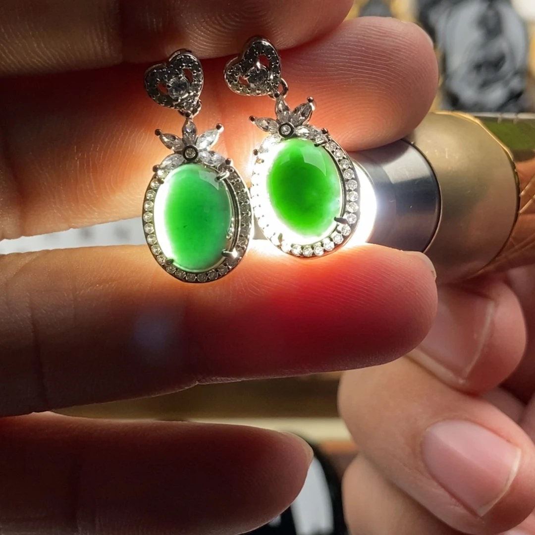 未镶嵌翡翠耳饰耳坠